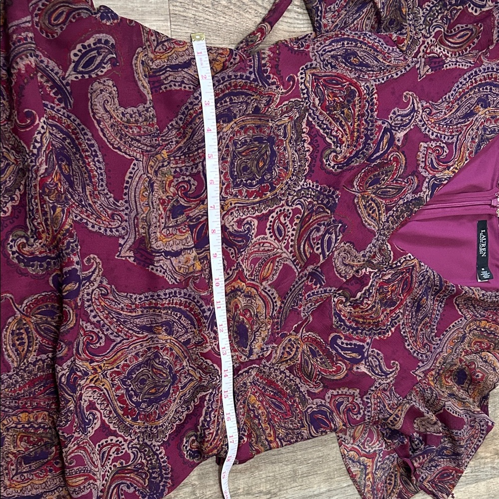 Ralph Lauren Paisley  Dress in Rich Purple - Picture 7 of 9